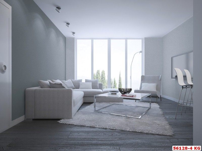 . Có nhiều cách để làm cho phòng khách của bạn trở nên đẹp hơn bằng cách trang trí nội thất tường. Và đây là một gợi ý tuyệt vời - Giấy dán tường màu xám đẹp mã 56128-4.